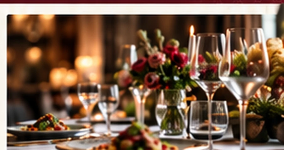 Elegant candlelit dining table awaiting guests