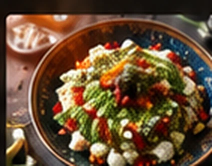 Colourful Turkish salad with fresh seasonal herbs